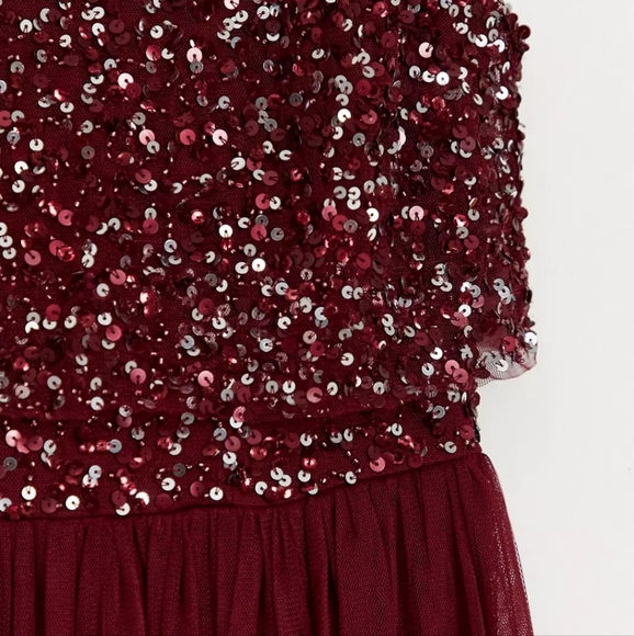 ASOS Maya Petite Bridesmaid delicate sequin 2 in 1 maxi dress - Picture 5 of 13